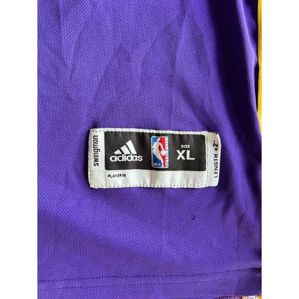 Adidas Kobe Bryant Los‎ Angeles Lakers Jersey Purple 24 Swingman Mens XL NBA